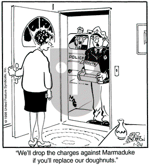 Marmaduke on Saturday January 24, 1998 Comic Strip