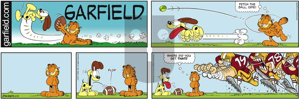 Garfield on Sunday February 5, 2017 Comic Strip