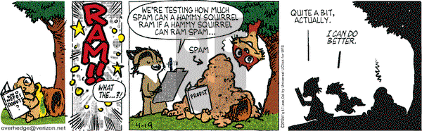 Over the Hedge on Thursday April 19, 2012 Comic Strip