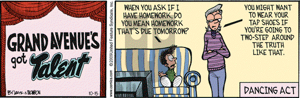 Grand Avenue on Thursday October 15, 2009 Comic Strip