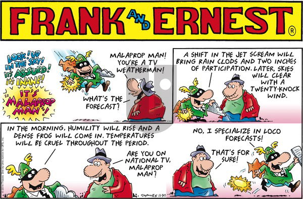 Frank and Ernest on Sunday November 30, 2014 Comic Strip