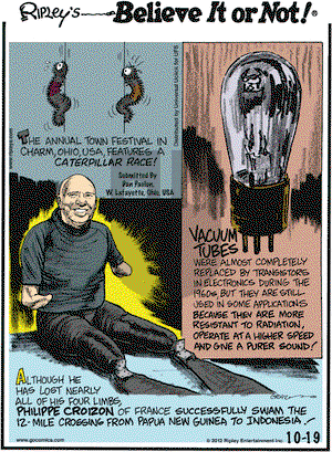 Ripley's Believe It or Not on Friday October 19, 2012 Comic Strip