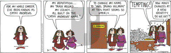 Cathy Classics on Wednesday March 23, 2005 Comic Strip