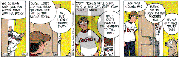 Get Fuzzy on Tuesday September 11, 2007 Comic Strip
