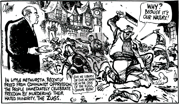 Pat Oliphant - Monday January 15, 1990 Comic Strip