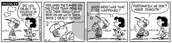 Peanuts on Wednesday August 18, 1976 Comic Strip