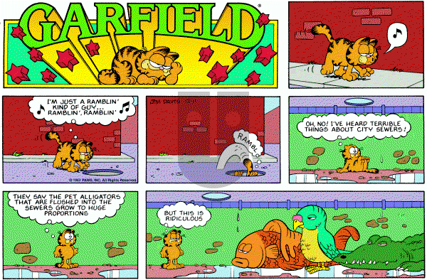 Garfield on Sunday December 11, 1983 Comic Strip
