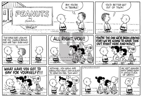 Peanuts on Sunday December 10, 1961 Comic Strip