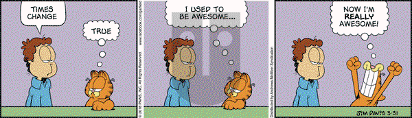 Garfield on Saturday March 31, 2018 Comic Strip