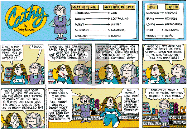 Cathy Classics - Sunday July 6, 1997 Comic Strip