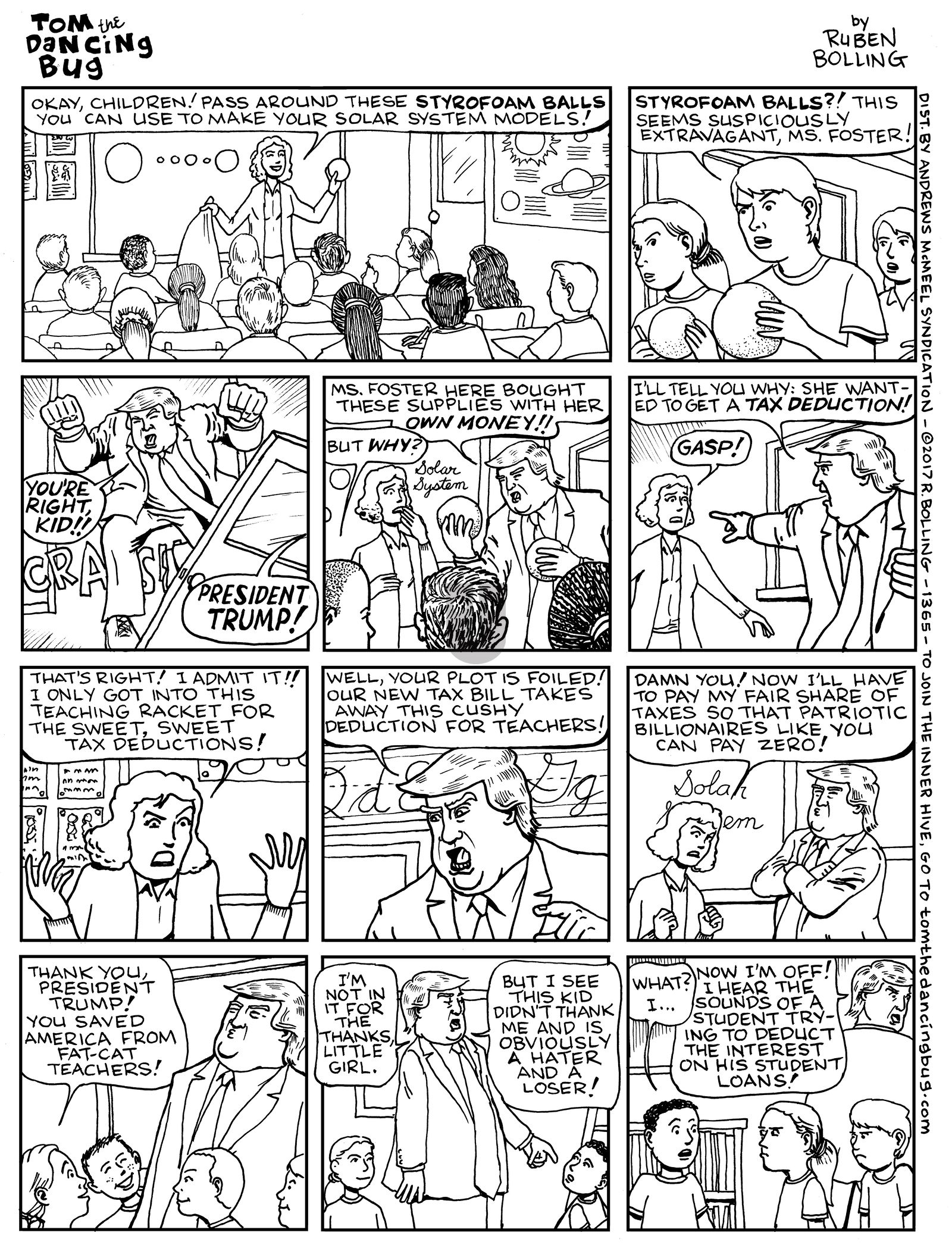 Tom the Dancing Bug - Monday November 27, 2017 Comic Strip
