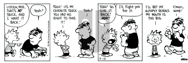 Calvin and Hobbes on Monday September 18, 1989 Comic Strip