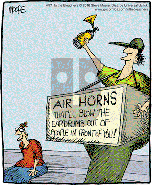 In the Bleachers on Thursday April 21, 2016 Comic Strip