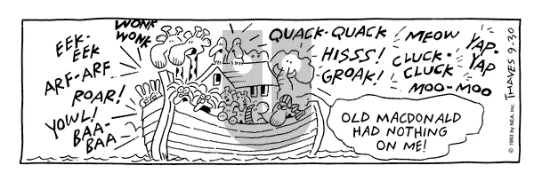 Frank and Ernest - Thursday September 30, 1993 Comic Strip