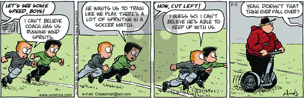 Cleats on Thursday March 11, 2004 Comic Strip