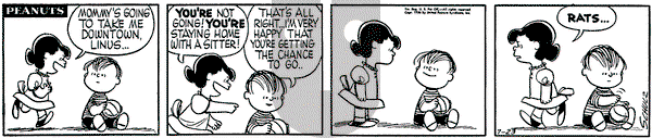 Peanuts on Wednesday November 5, 1958 Comic Strip