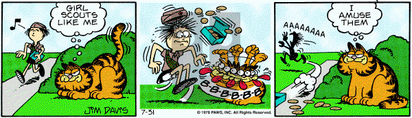Garfield on Monday July 31, 1978 Comic Strip