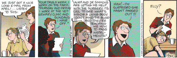 For Better or For Worse - Friday August 25, 2006 Comic Strip