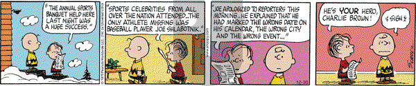 Peanuts - Friday December 30, 2016 Comic Strip