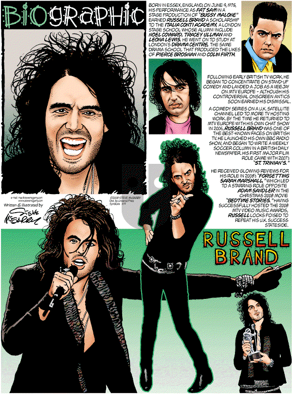 Biographic on Sunday November 9, 2008 Comic Strip