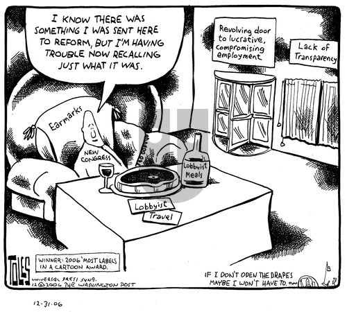 Tom Toles on Sunday December 31, 2006 Comic Strip