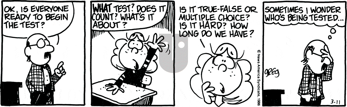 Luann - Tuesday March 11, 1986 Comic Strip