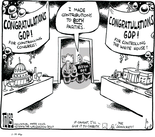Tom Toles on Thursday January 19, 2006 Comic Strip