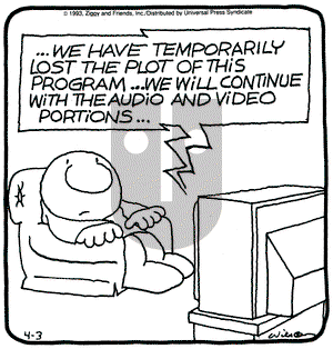 Ziggy on Saturday April 3, 1993 Comic Strip