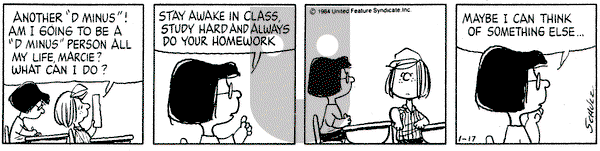 Peanuts on Tuesday January 17, 1984 Comic Strip
