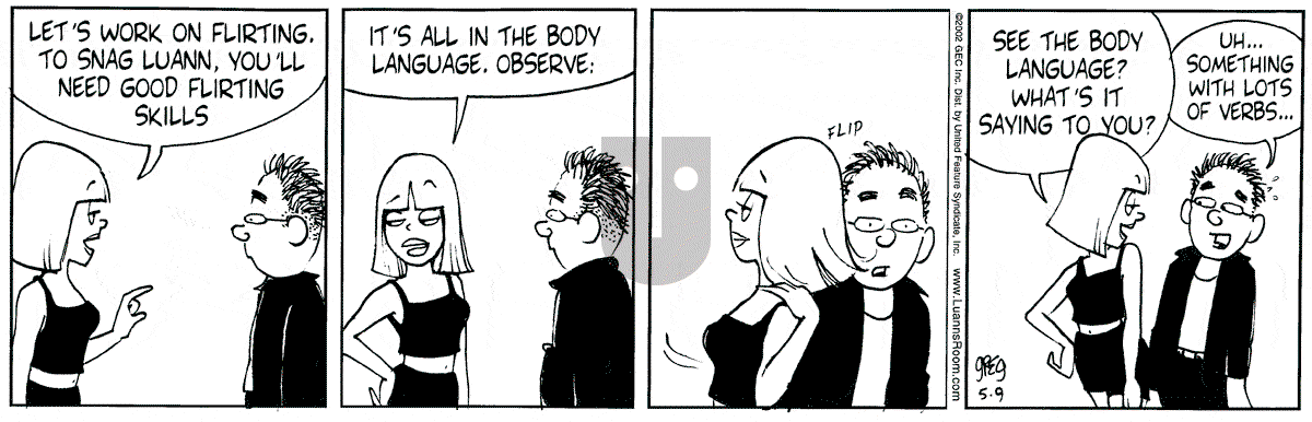 Luann - Thursday May 9, 2002 Comic Strip