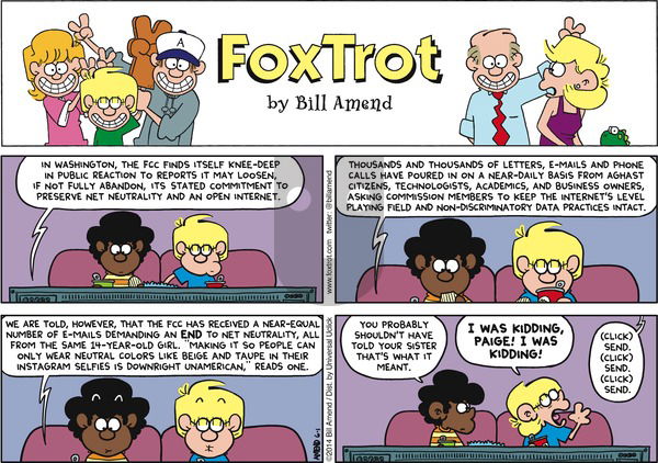 FoxTrot on Sunday June 1, 2014 Comic Strip