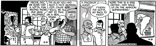 Alley Oop on Saturday April 21, 1956 Comic Strip