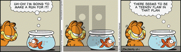 Garfield on Wednesday October 1, 2014 Comic Strip