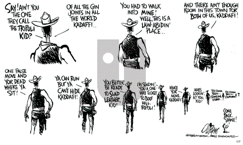 Pat Oliphant on Tuesday January 7, 1986 Comic Strip