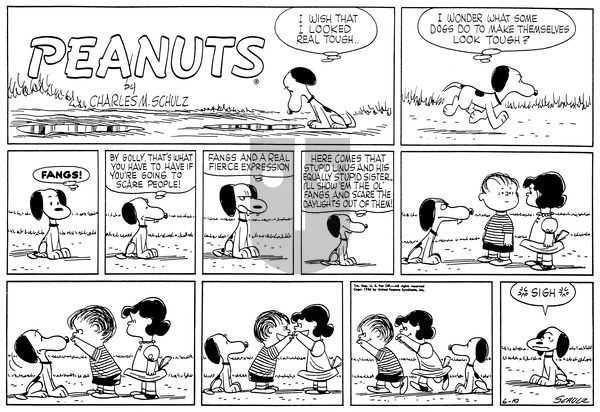 Peanuts on Sunday June 10, 1956 Comic Strip