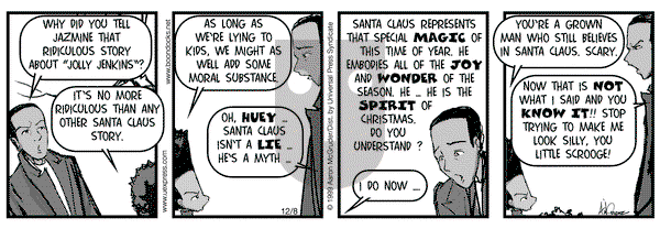 The Boondocks on Wednesday December 8, 1999 Comic Strip