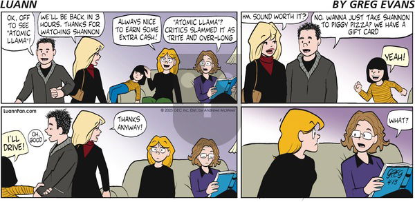 Luann on Sunday April 13, 2025 Comic Strip