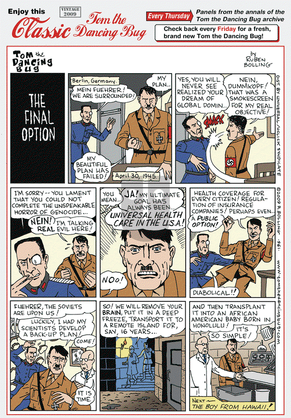 Tom the Dancing Bug on Thursday August 21, 2014 Comic Strip