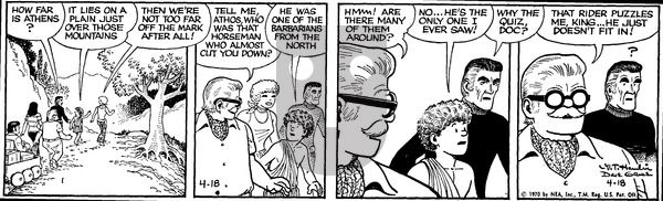 Alley Oop on Saturday April 18, 1970 Comic Strip