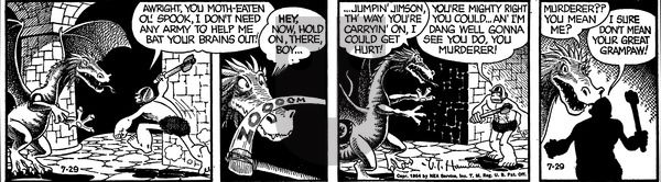 Alley Oop on Thursday July 29, 1954 Comic Strip