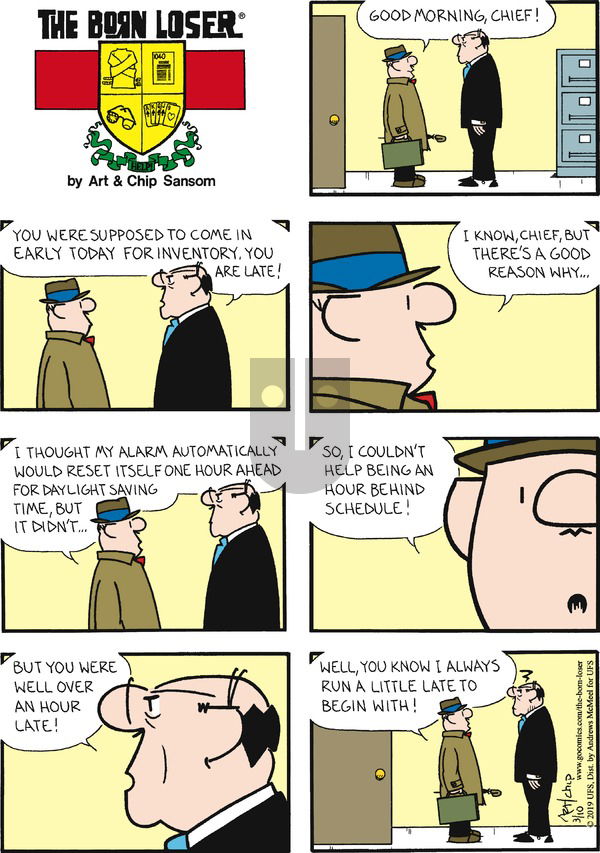 The Born Loser on Sunday March 10, 2019 Comic Strip