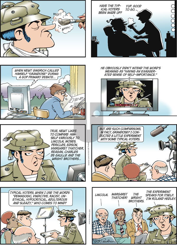 Doonesbury on Sunday February 19, 2012 Comic Strip