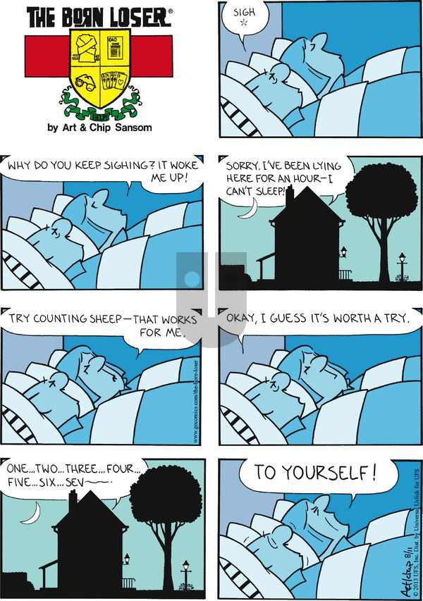 The Born Loser on Sunday August 11, 2013 Comic Strip