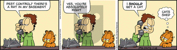 Garfield on Tuesday November 18, 2014 Comic Strip