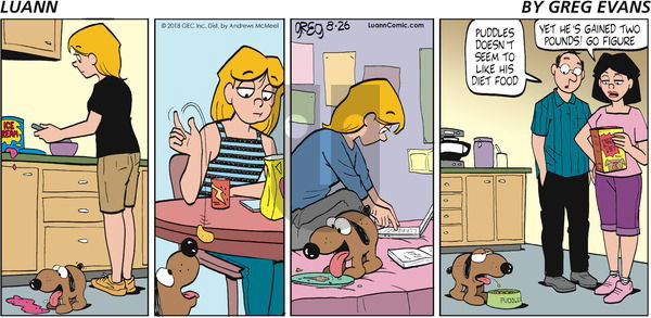 Luann on Sunday August 26, 2018 Comic Strip