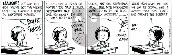 Calvin and Hobbes - Friday March 8, 2013 Comic Strip