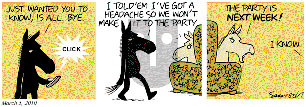 Dark Side of the Horse on Monday February 14, 2011 Comic Strip