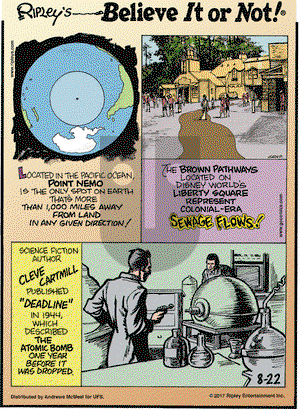 Ripley's Believe It or Not on Tuesday August 22, 2017 Comic Strip