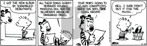 Calvin and Hobbes on Tuesday February 18, 1986 Comic Strip