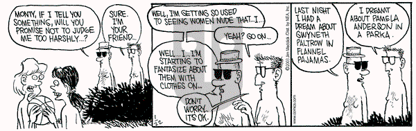 Monty on Wednesday January 22, 2003 Comic Strip